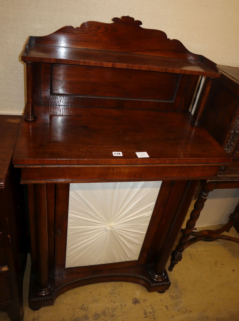 A George IV rosewood chiffonier, W.76cm, D.40cm, H.135cm